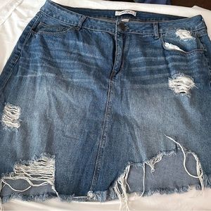 Women Plus Size 2x Jean Skirt